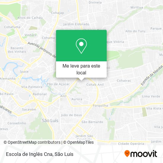 Escola de Inglês Cna mapa