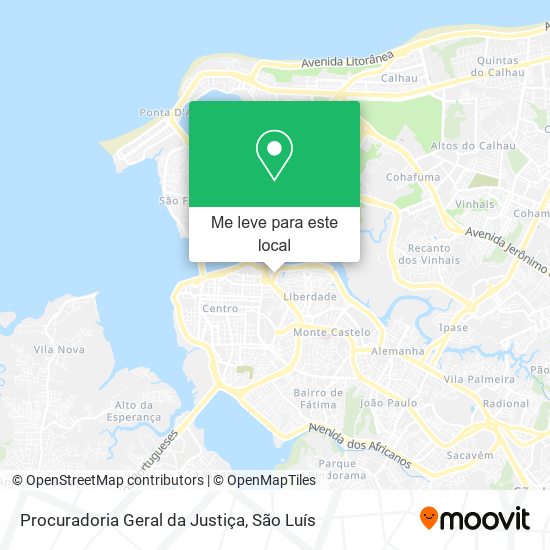 Procuradoria Geral da Justiça mapa