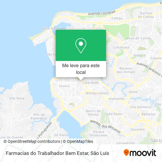 Farmacias do Trabalhador Bem Estar mapa