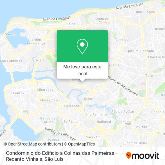 Condominio do Edificio a Colinas das Palmeiras - Recanto Vinhais mapa