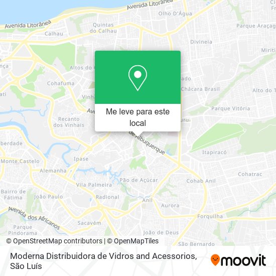 Moderna Distribuidora de Vidros and Acessorios mapa