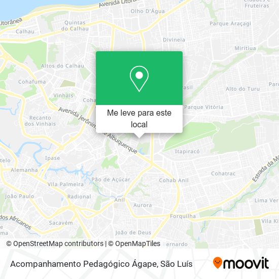 Acompanhamento Pedagógico Ágape mapa