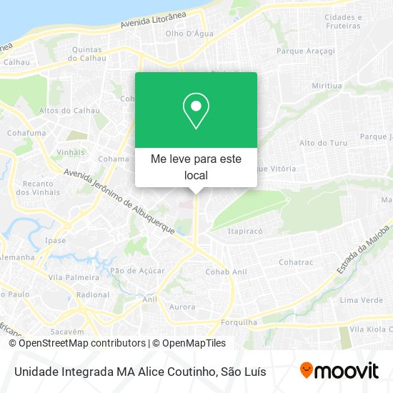 Unidade Integrada MA Alice Coutinho mapa