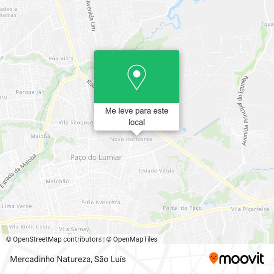 Mercadinho Natureza mapa