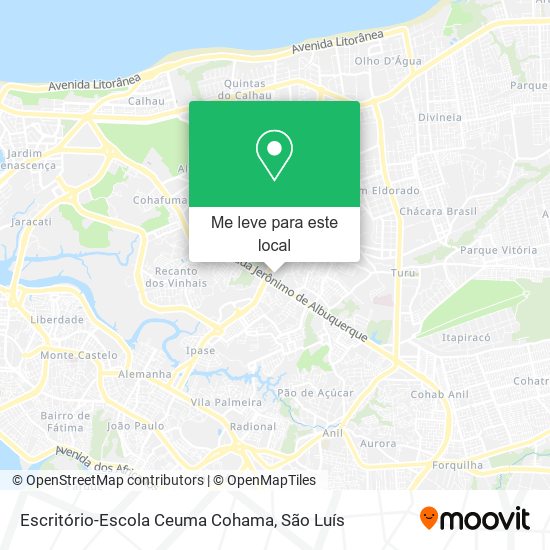 Escritório-Escola Ceuma Cohama mapa