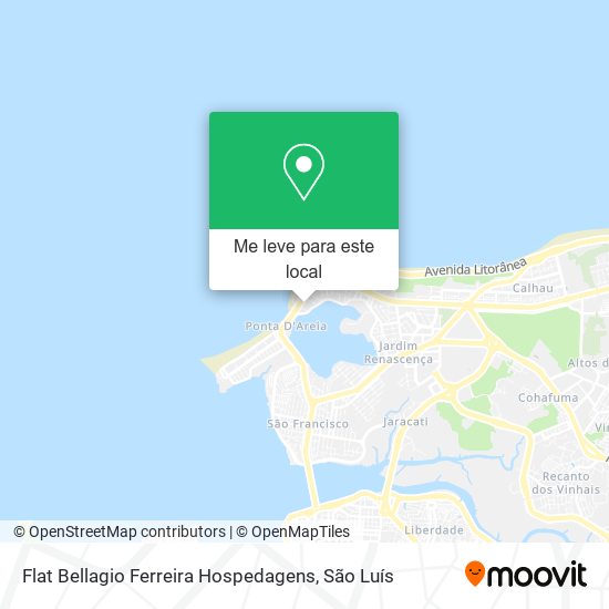 Flat Bellagio Ferreira Hospedagens mapa