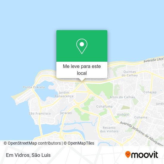 Em Vidros mapa