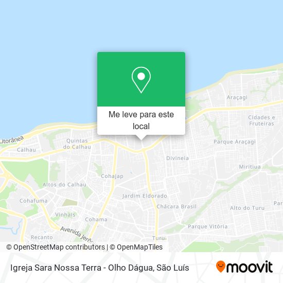 Igreja Sara Nossa Terra - Olho Dágua mapa