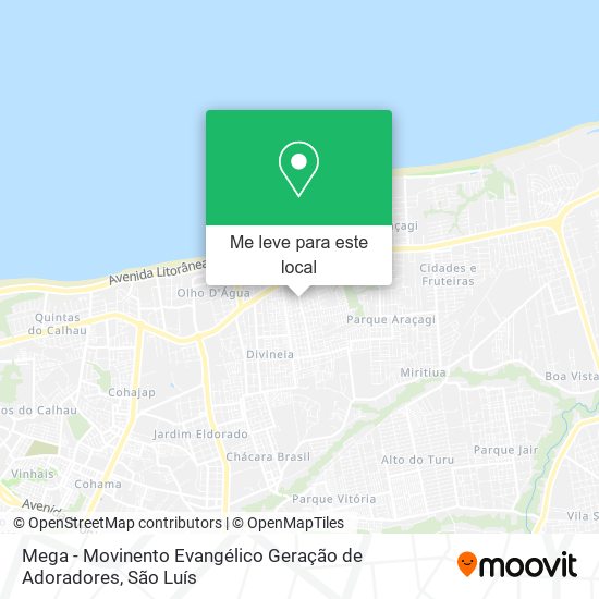 Mega - Movinento Evangélico Geração de Adoradores mapa
