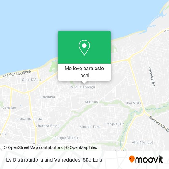 Ls Distribuidora and Variedades mapa