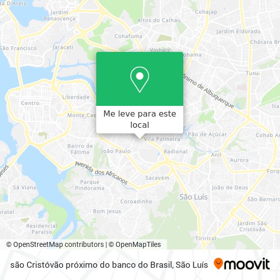 são Cristóvão próximo do banco do Brasil mapa