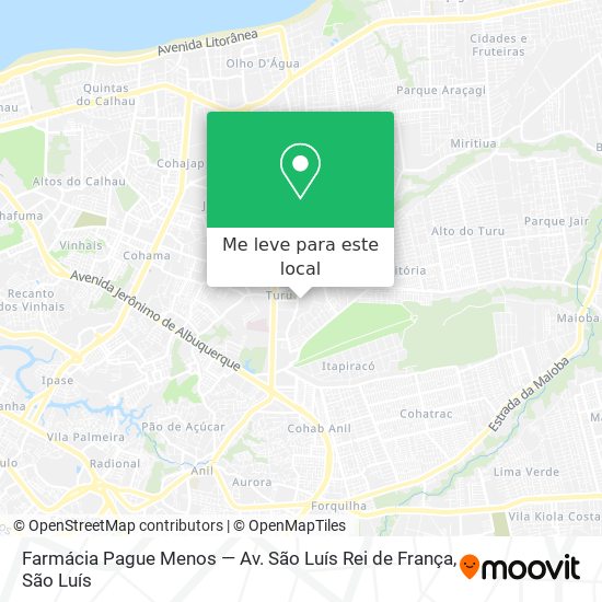 Farmácia Pague Menos — Av. São Luís Rei de França mapa