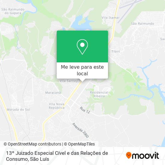 13º Juizado Especial Cível e das Relações de Consumo mapa