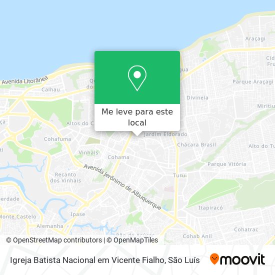 Igreja Batista Nacional em Vicente Fialho mapa