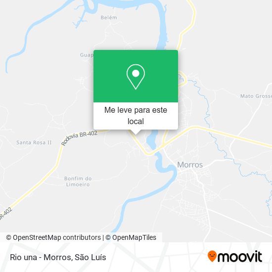 Rio una - Morros mapa