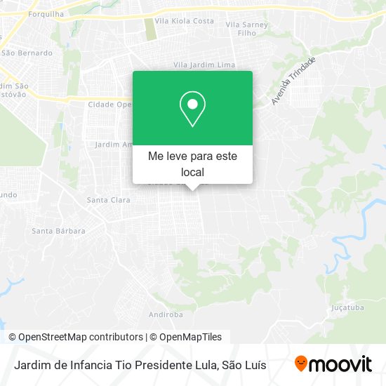 Jardim de Infancia Tio Presidente Lula mapa