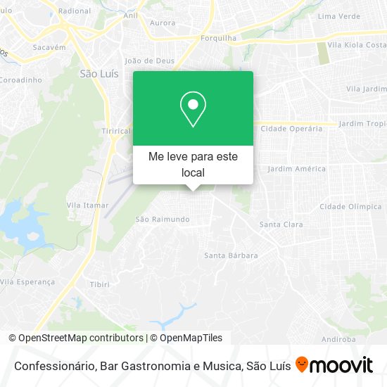 Confessionário, Bar Gastronomia e Musica mapa