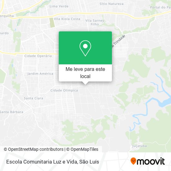 Escola Comunitaria Luz e Vida mapa