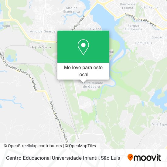 Centro Educacional Universidade Infantil mapa