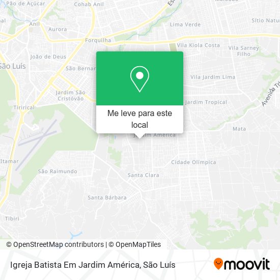 Igreja Batista Em Jardim América mapa