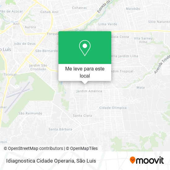 Idiagnostica Cidade Operaria mapa