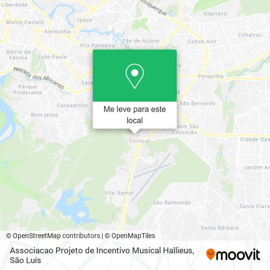 Associacao Projeto de Incentivo Musical Hallieus mapa