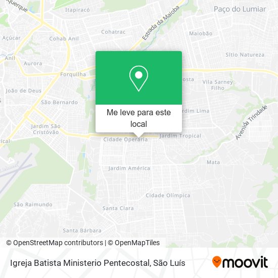 Igreja Batista Ministerio Pentecostal mapa
