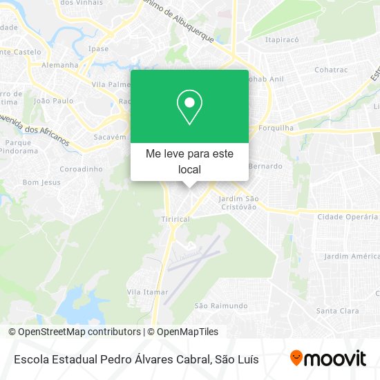 Escola Estadual Pedro Álvares Cabral mapa