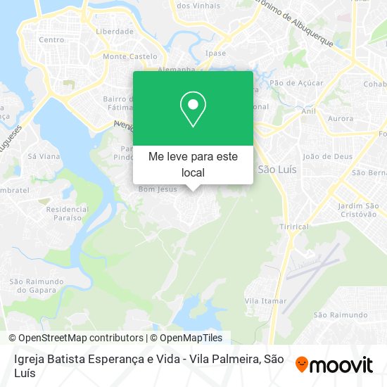 Igreja Batista Esperança e Vida - Vila Palmeira mapa