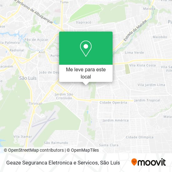 Geaze Seguranca Eletronica e Servicos mapa