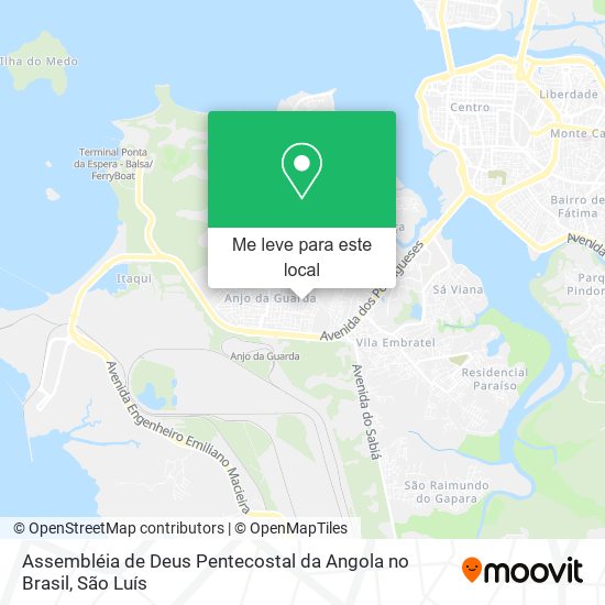 Assembléia de Deus Pentecostal da Angola no Brasil mapa
