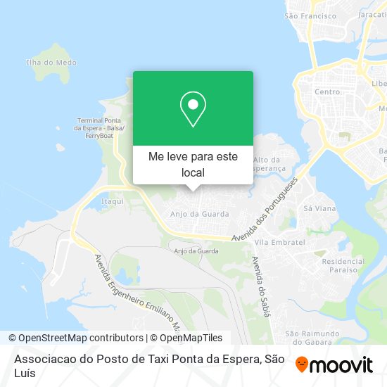 Associacao do Posto de Taxi Ponta da Espera mapa