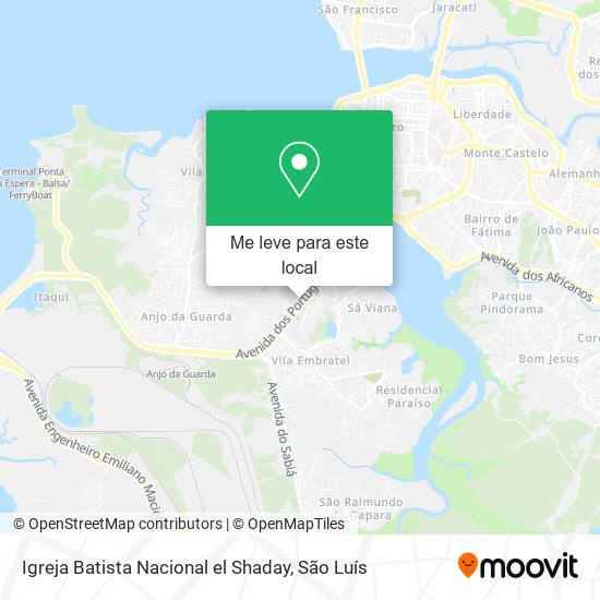 Igreja Batista Nacional el Shaday mapa