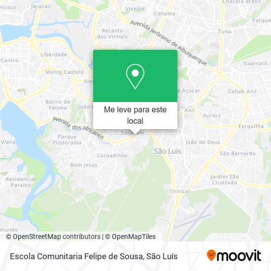 Escola Comunitaria Felipe de Sousa mapa