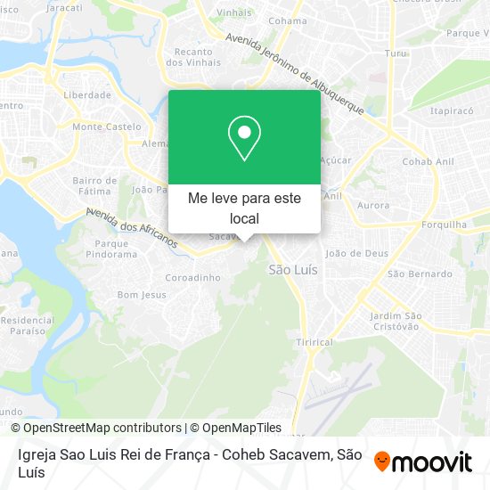 Igreja Sao Luis Rei de França - Coheb Sacavem mapa