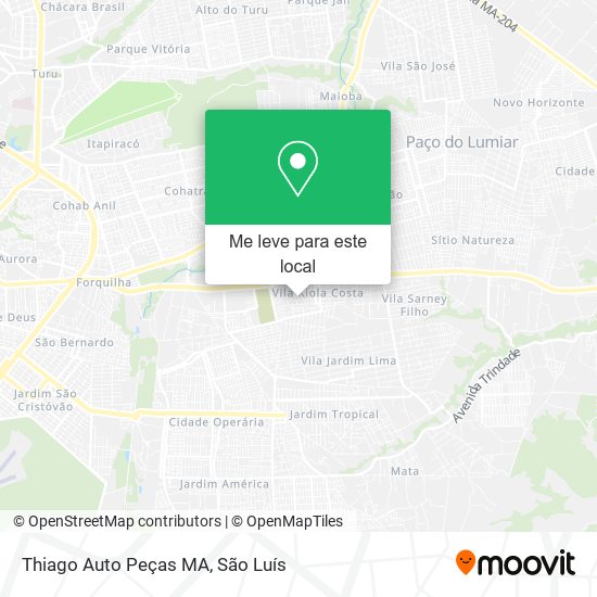 Thiago Auto Peças MA mapa