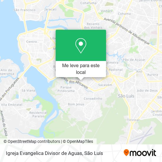 Igreja Evangelica Divisor de Aguas mapa