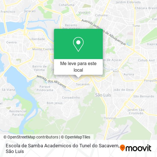 Escola de Samba Academicos do Tunel do Sacavem mapa