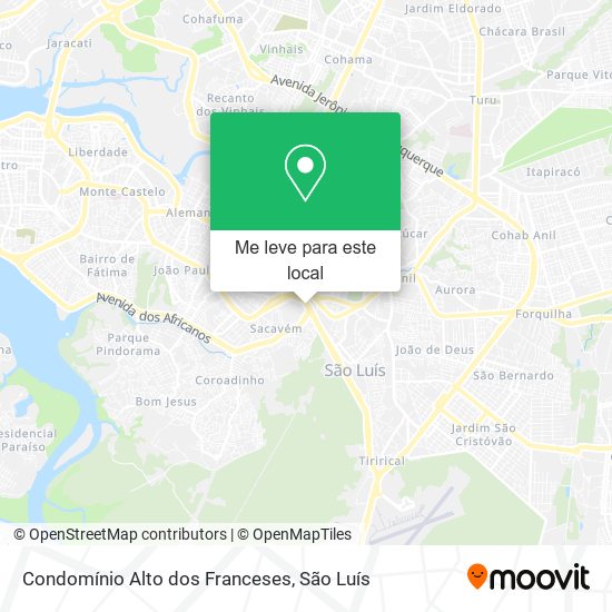 Condomínio Alto dos Franceses mapa