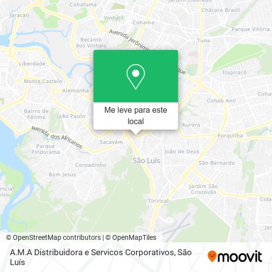 A.M.A Distribuidora e Servicos Corporativos mapa