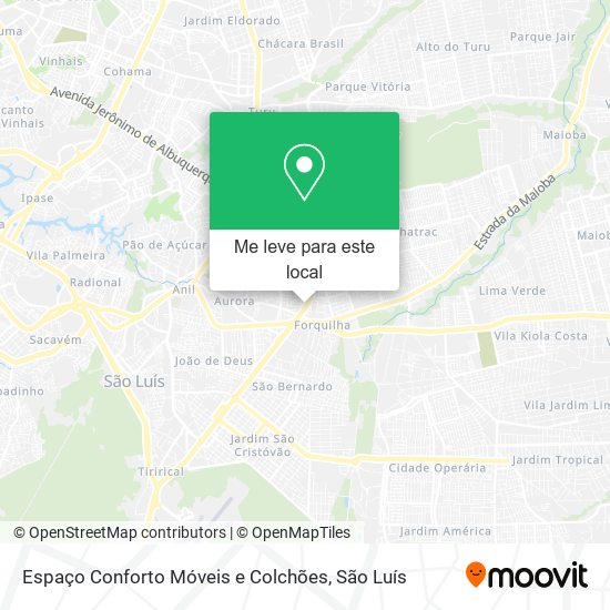 Espaço Conforto Móveis e Colchões mapa