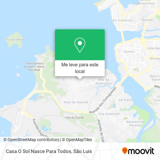 Casa O Sol Nasce Para Todos mapa