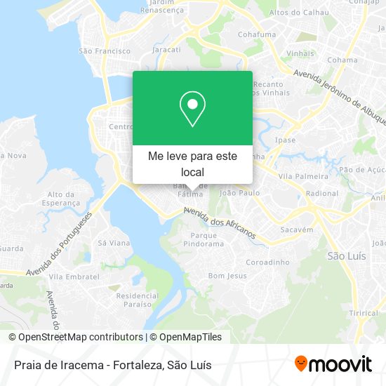 Praia de Iracema - Fortaleza mapa