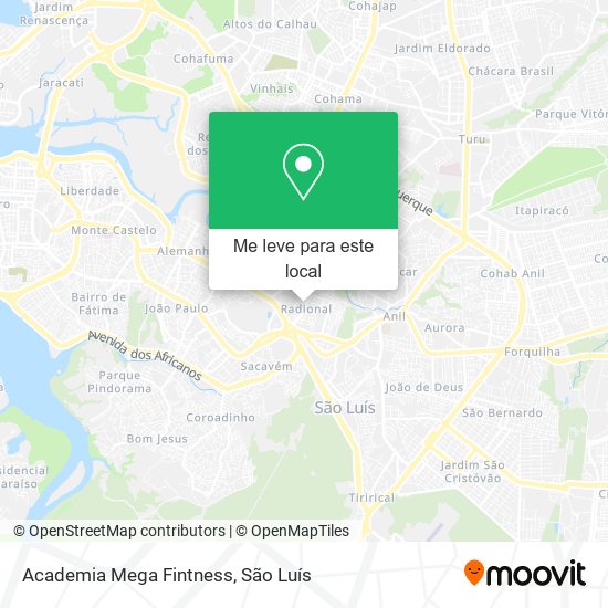 Academia Mega Fintness mapa