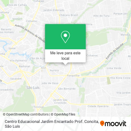 Centro Educacional Jardim Encantado Prof. Concita mapa