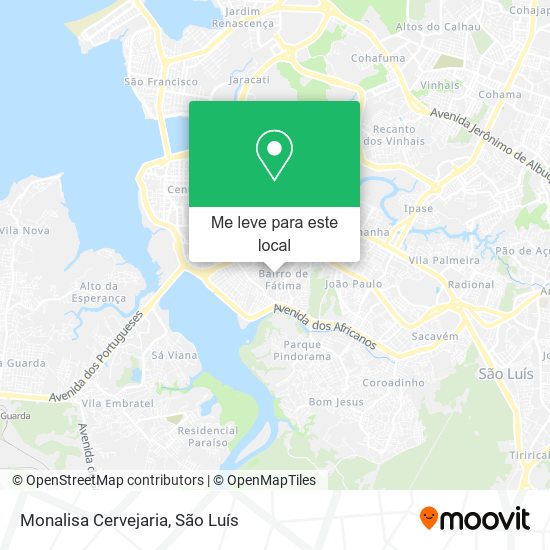 Monalisa Cervejaria mapa