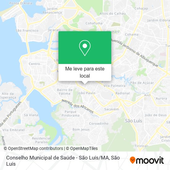 Conselho Municipal de Saúde - São Luís / MA mapa
