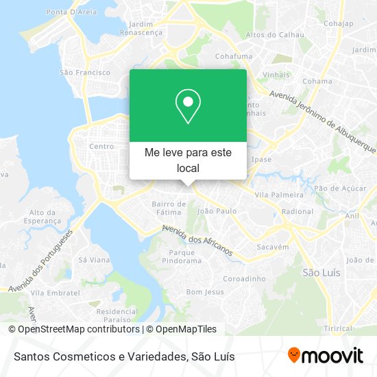 Santos Cosmeticos e Variedades mapa