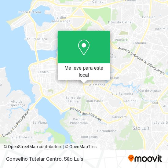 Conselho Tutelar Centro mapa