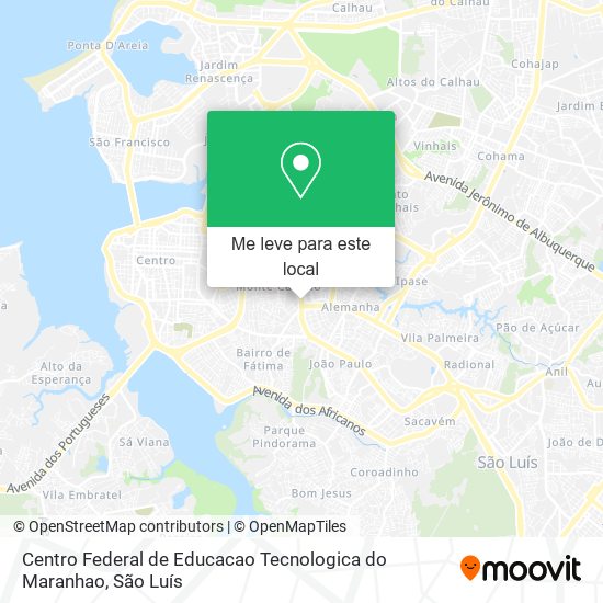 Centro Federal de Educacao Tecnologica do Maranhao mapa